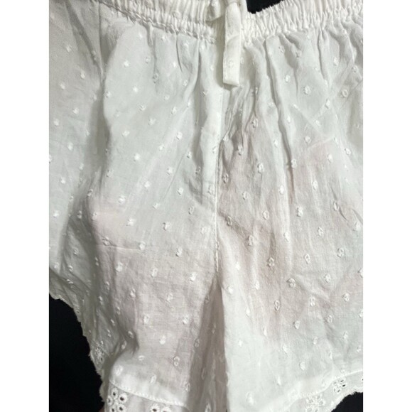 Marina Luna Womens S Eyelet Embroidered White PJ Shorts or Swim cover Shorts NWT - Picture 10 of 12